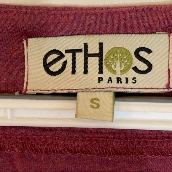 Ethos Paris Dress 100% Organic Cotton Stretch Front Pockets Sz Small Gorgeous - Picture 2 of 4